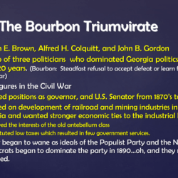 Bourbon triumvirate colquitt alfred south ppt powerpoint presentation gordon joseph brown john