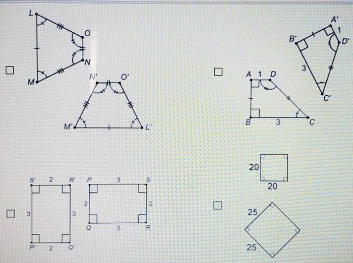 Correct select answer each congruent polygons which question