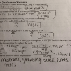 Moles and chemical formulas lab report answers