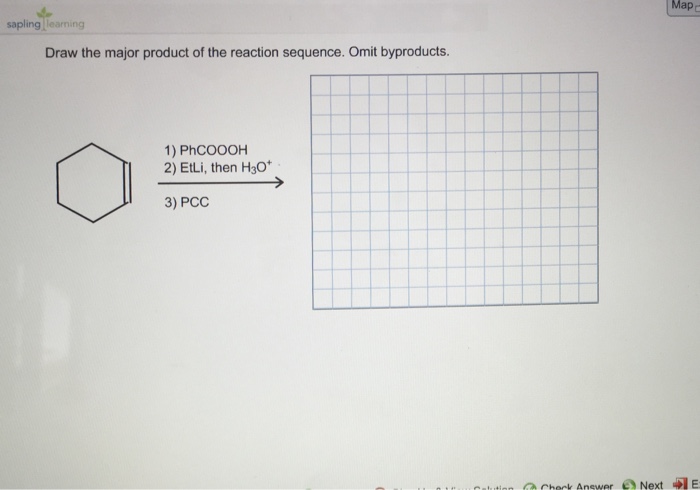 Draw the major product of the reaction sequence. omit byproducts.