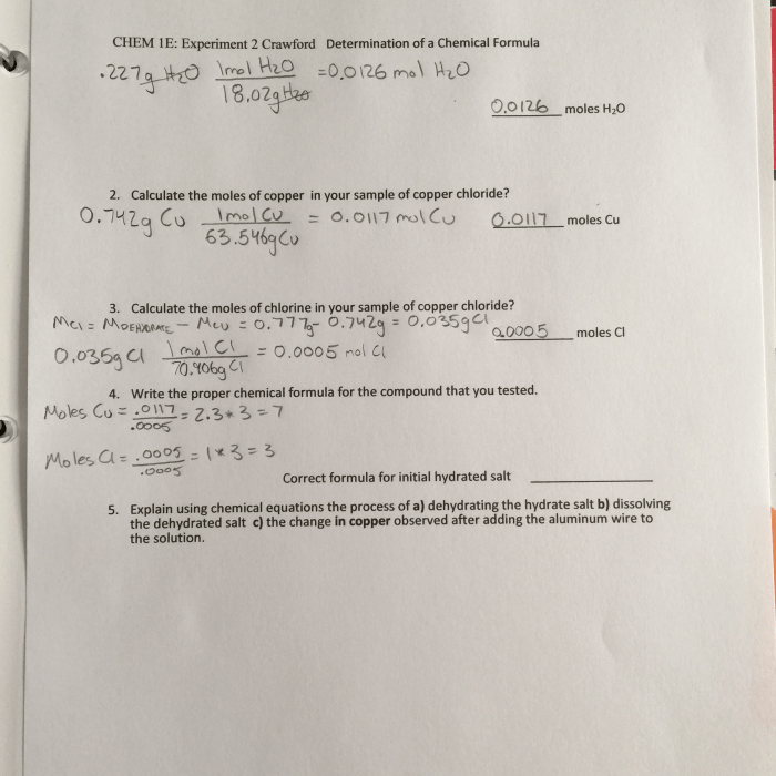 Chemical lab moles formulas report sheet formula mass answers solved answer problem been has